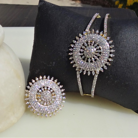 Boho Crystal RING BRACELET set - Picture 6 of 6